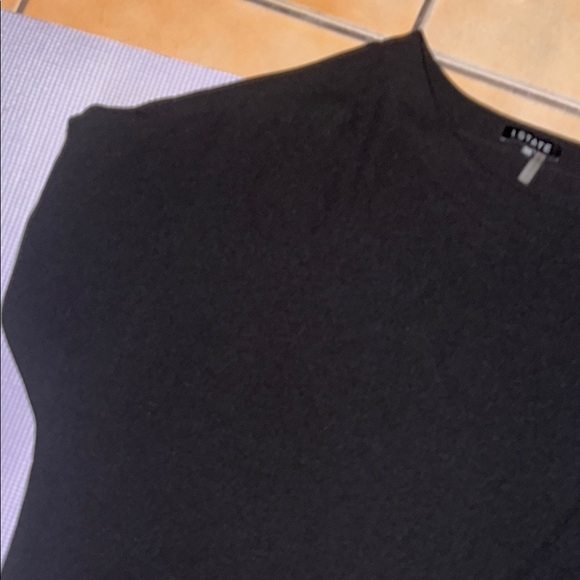 1. State Black Asymmetrical Tie Front Sleeveless Blouse 135 - Picture 2 of 9